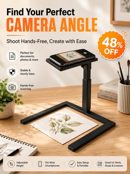 Overhead Phone Camera Stand
