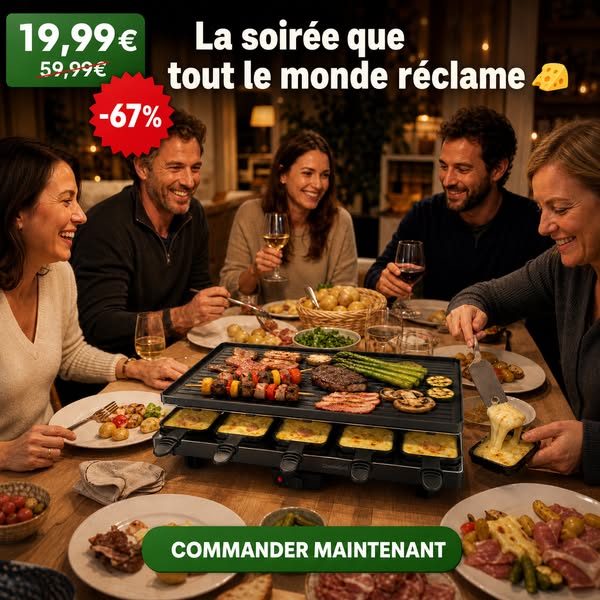 Appareil à Raclette & Grill 8 personnes — 19,99 €