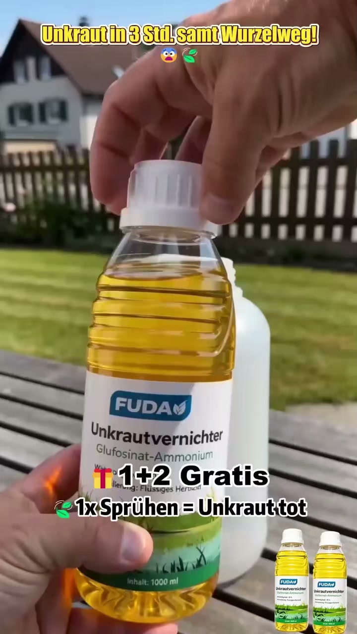 Unkraut dauerhaft beseitigen -FUDA Nano-Wurzel-Zerstörer Konzentrat ‼