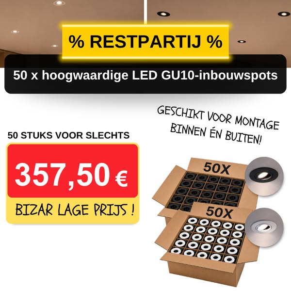 Enorme kortingen op GU10-spots