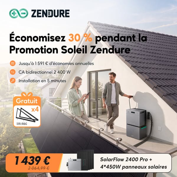 SolarFlow 2400 Pro & 4*450W Solarmodule丨Gratuit Supports
