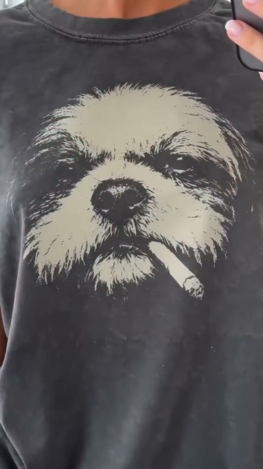 Smoking Shih Tzu T-shirt