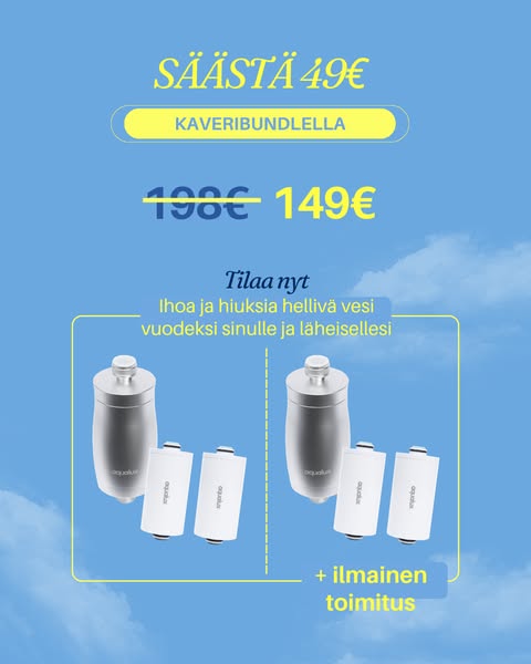 Suomen suosituin suihkusuodatin