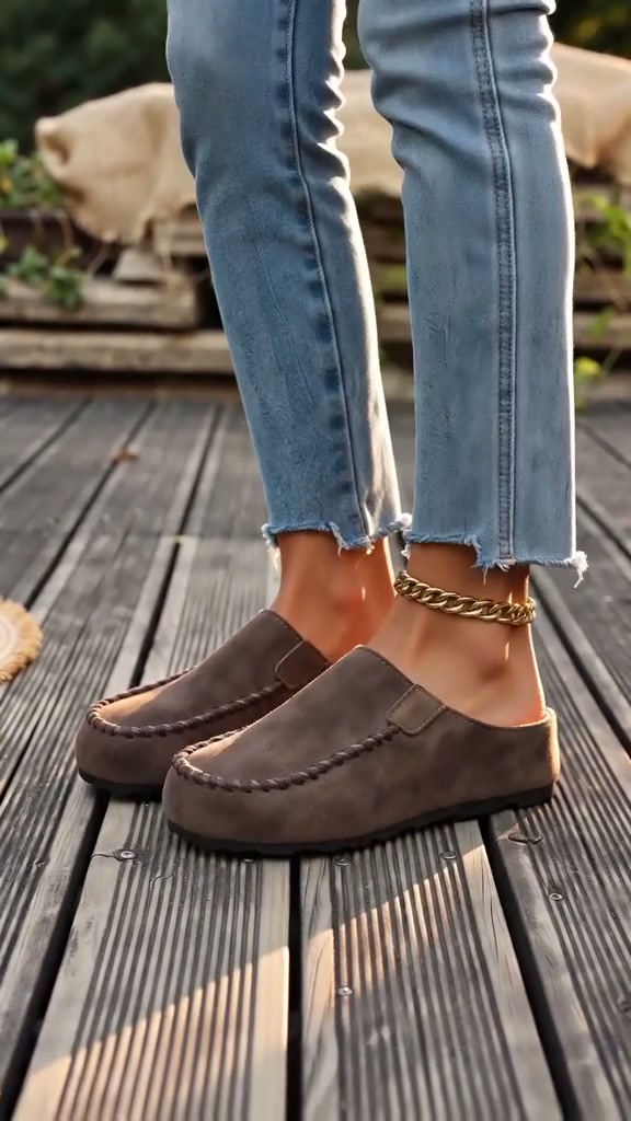 Suede Slip-On Moccasins