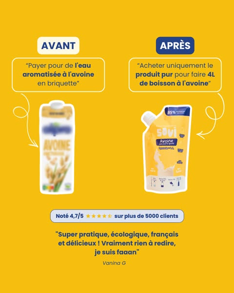 1 gourde = 4 litres de boisson à l'avoine