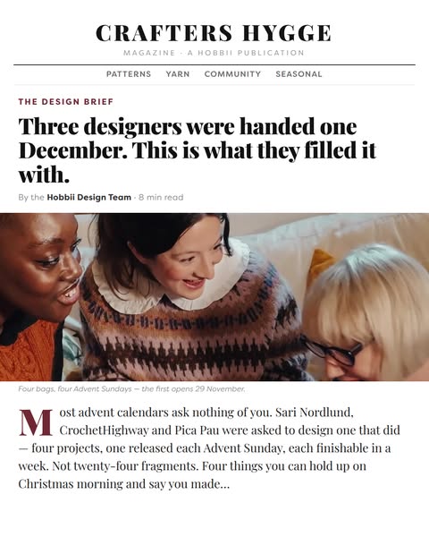Three designers. One epic Advent.