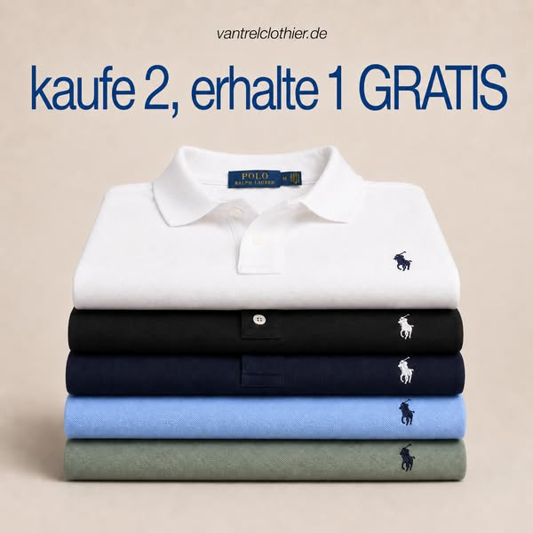 Kaufe 2 Poloshirts, erhalte 1 GRATIS