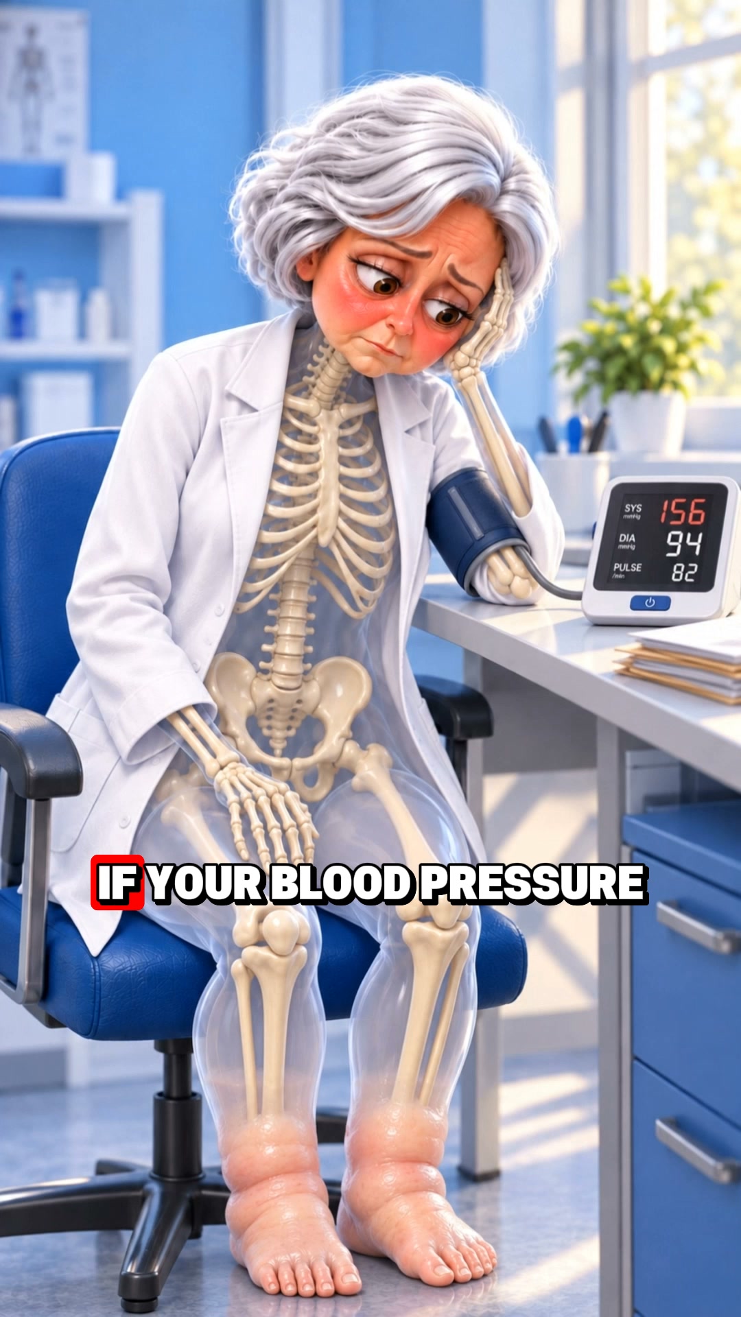 If your blood pressure still sits in the 150s on amlodipine, and your ankles and your face look like this, you're probably not putting on we