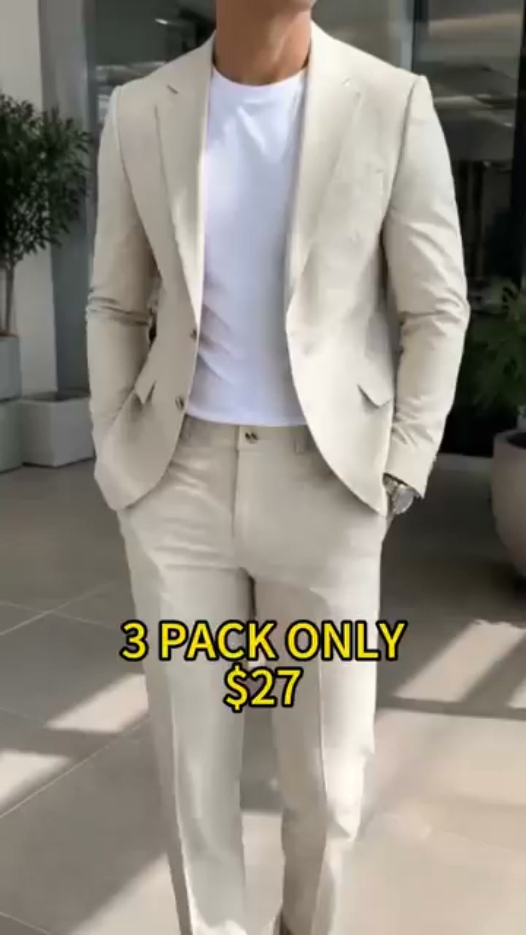 Men’s Versatile Stretch Business Suit – Slim Fit, Comfortable & Stylish Formal Suit Set