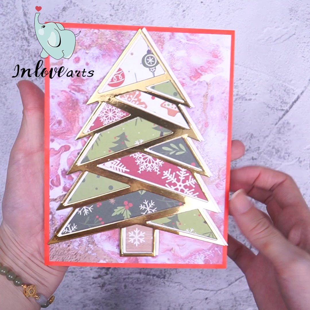 Inlovearts Separated Christmas Tree Cutting Dies