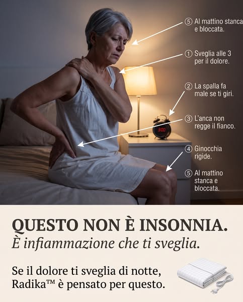 Non è insonnia. È il dolore che ti sveglia.