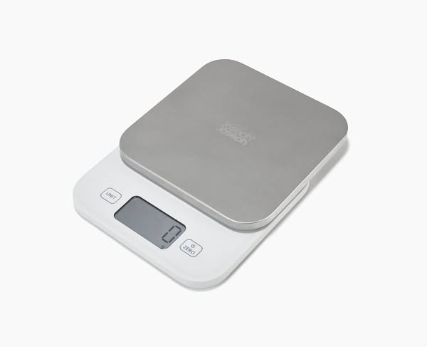 Compact Digital Kitchen Scales, Stainless-Steel, Vision™