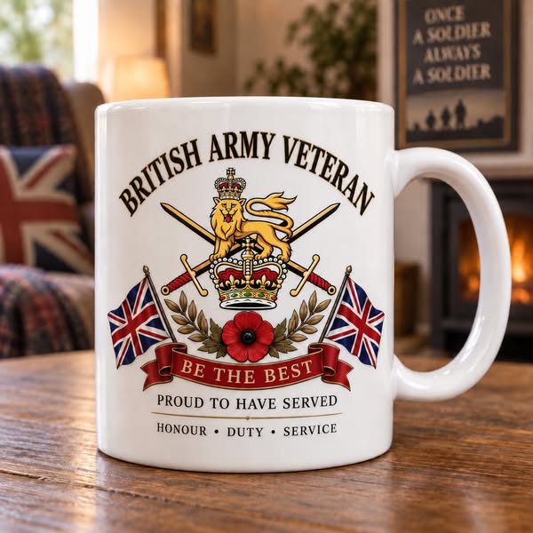 British Army Veteran Commemorative Ceramic Mug