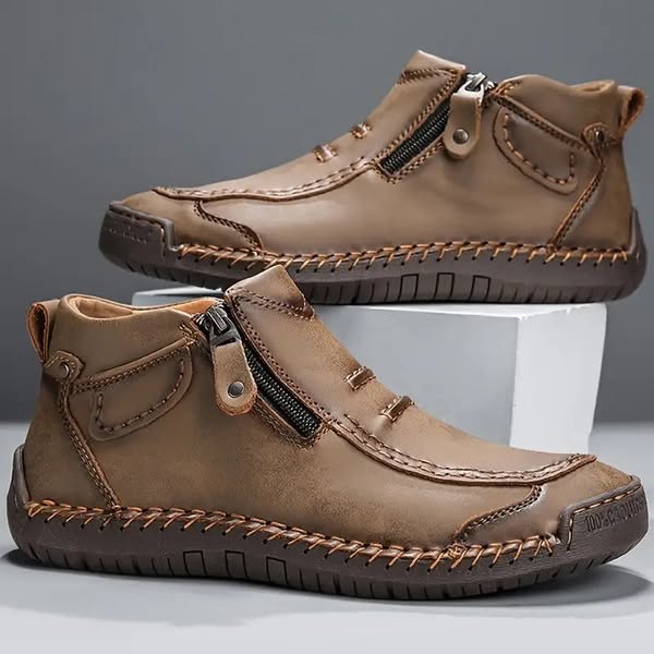 Schuhe an, Reißverschluss zu, fertig