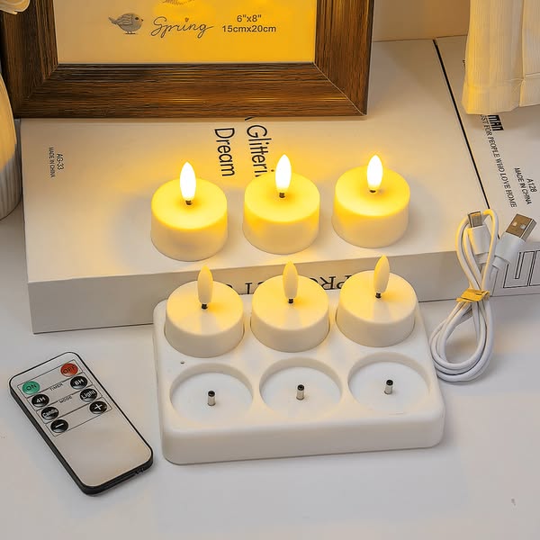 Uppladdningsbara LED-ljus – Säkra, vackra & 50% rabatt