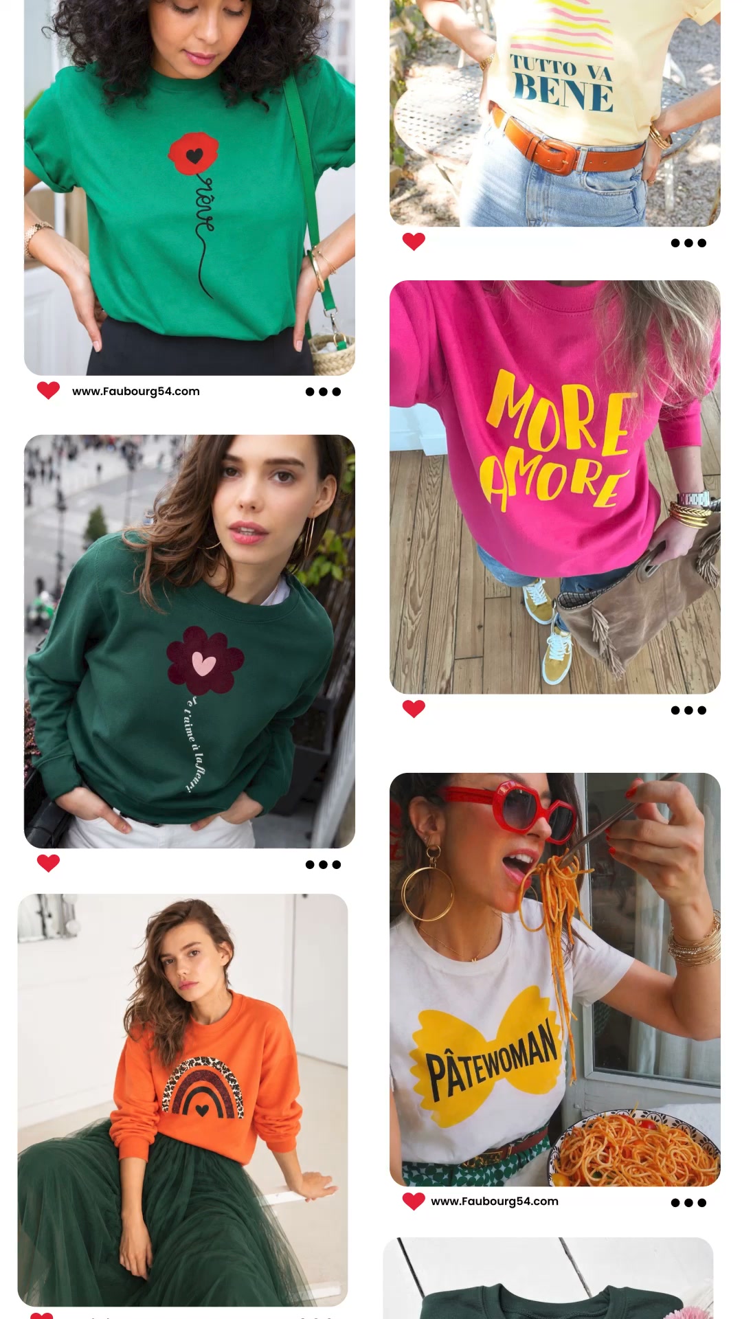 La marque française, la plus italienne <3
LIvraison gratuite en point relais avec le code FREE 1 Tee surprise à partir de 100€ d'achat