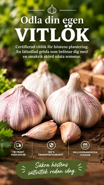 Certifierat vitlök-utsäde