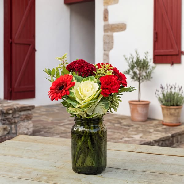 Bouquet Miren et son vase