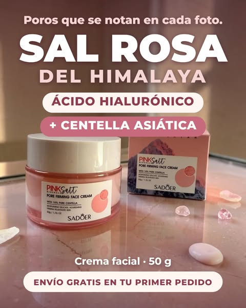 Crema facial de sal rosa