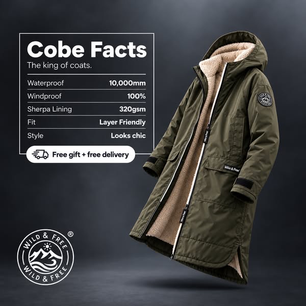 10,000mm waterproof. 320gsm sherpa.