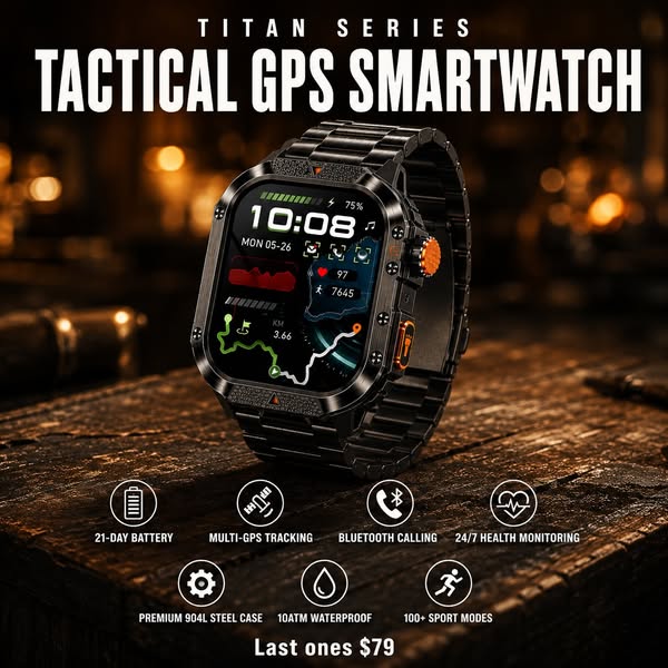 $79. GPS. 21-Day Battery. Waterproof. Calls & Notifications on your wrist. Health tracking 24/7.