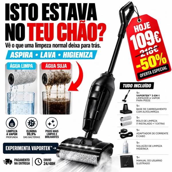 Lavas o chão com água suja