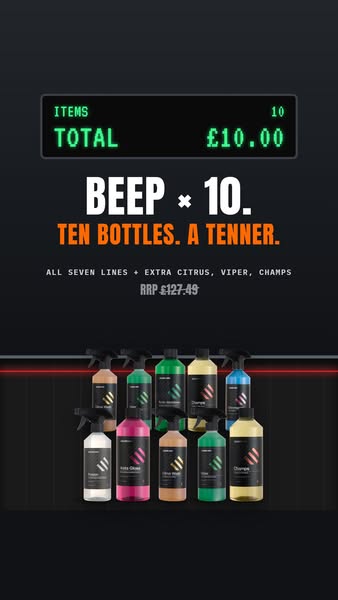 Ten bottles. A tenner