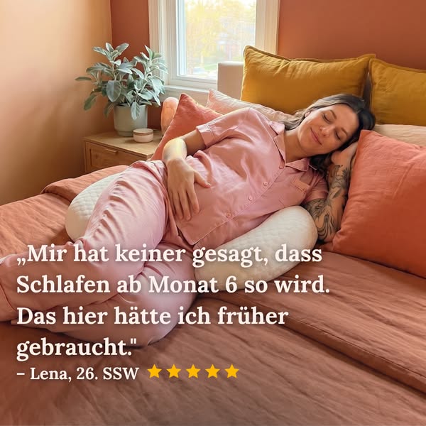 Bequem schlafen, wie du willst auch mit Babybauch