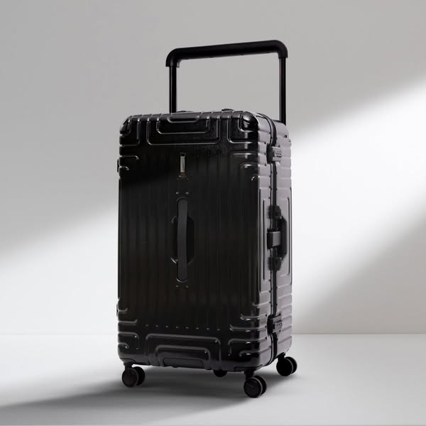 Aerolite Zipperless Aluminium Frame Trunk, Premium Trunk Suitcase, TSA Latch-Lock, Aluminium Frame, Silent Hinomoto Wheels, 97.6L Large Lug