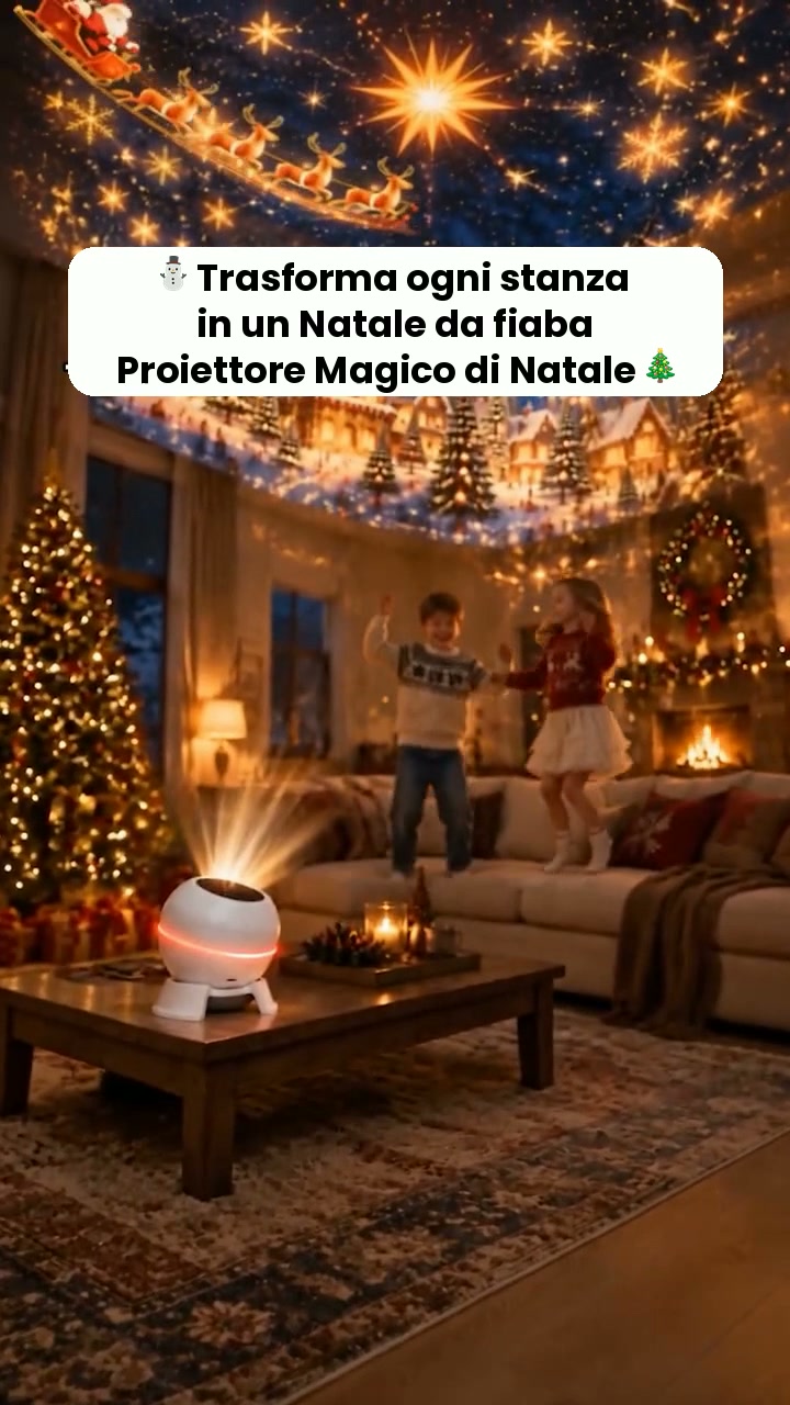 Il soffitto diventa un cielo di Natale