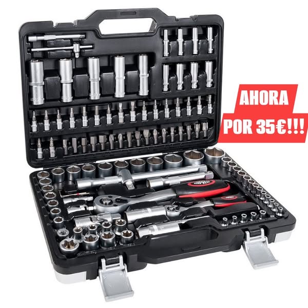 Extreme Tools Juego de herramientas Vasos para Llaves Carraca, incluye