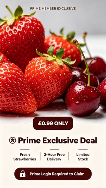 Limited Prime Perk | Strawberries £0.99