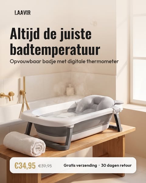 Badje met thermometer