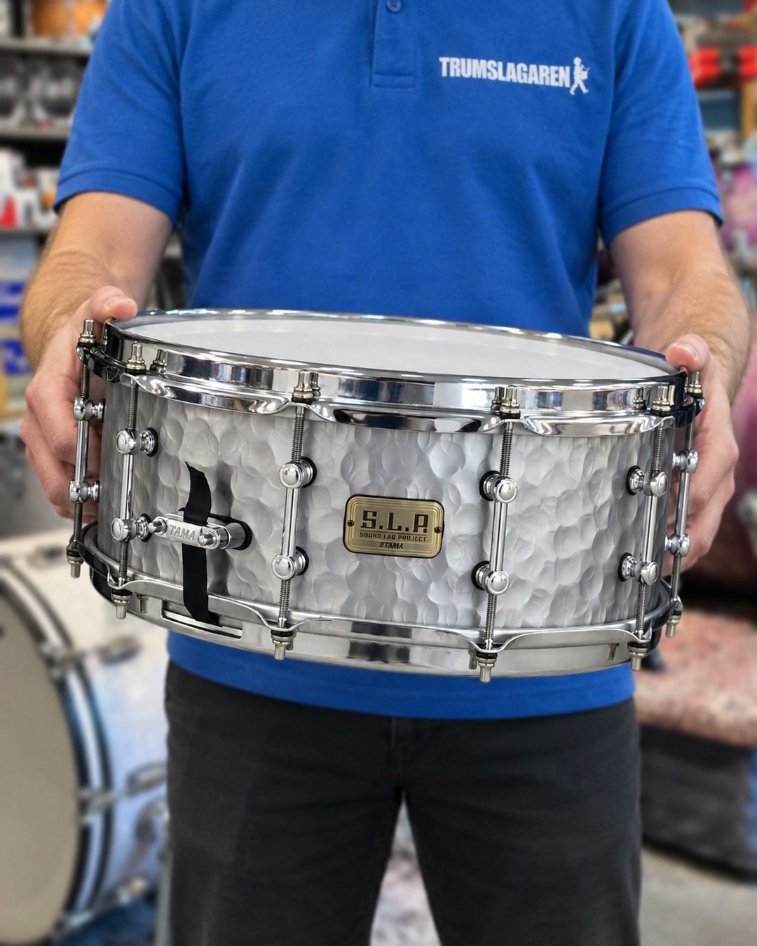 Tama SLP LST1455H Vintage Hammered Steel - Matt krom