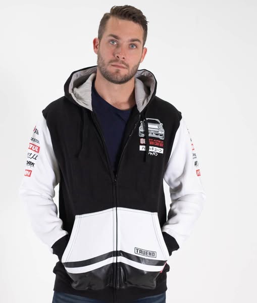 Hardtuned Men's Toyota AE86 Trueno Hoodie - Zip-Up - Side Pockets - Graphic, 3XL