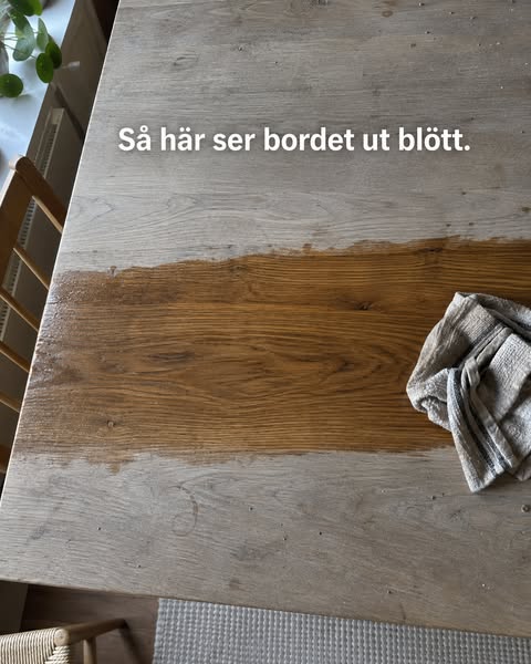 Testa med en blöt trasa