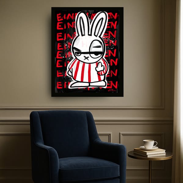 Stout Konijn Eindhoven | PSV Fan Kunst Hans Breuker