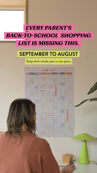 The Whole Academic Year, One Wall Planner