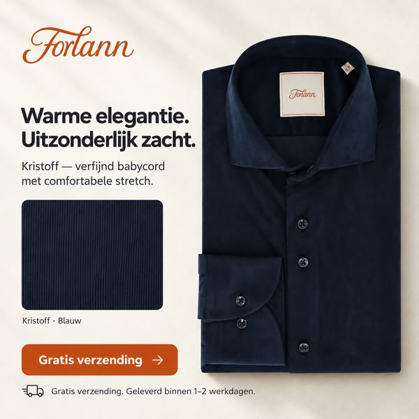 Ontdek de Forlann Kristoff – Luxe ribfluwelen hemd