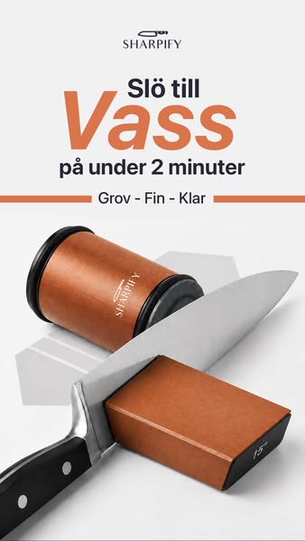 Årets knivslip 2025, nu till super-rea. Gör det till en fröjd att stå i köket! Förvandla alla dina knivar hemma till proffsverktyg
