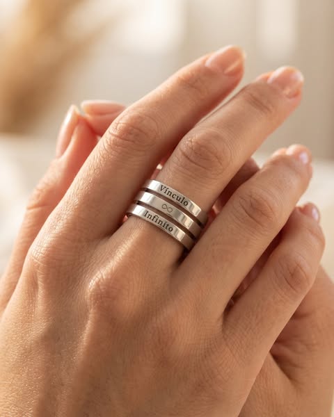 Anillo Vínculo Infinito | Acero Inoxidable 316L Ajustable