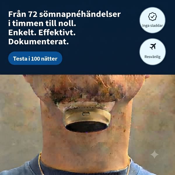 Från 72 apnéhändelser till noll. Enkelt Prova den i 100 nätter – riskfritt