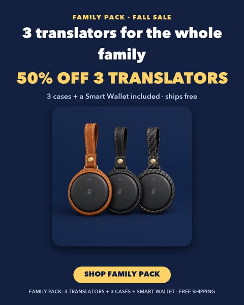 3 translators, 50% off, ships free