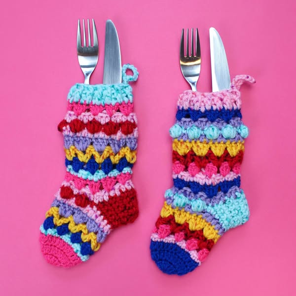 Free Cute Cutlery Stockings (Crochet) Pattern - Download Now!