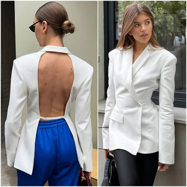 Our Best-Selling Backless Blazer Now in White!
