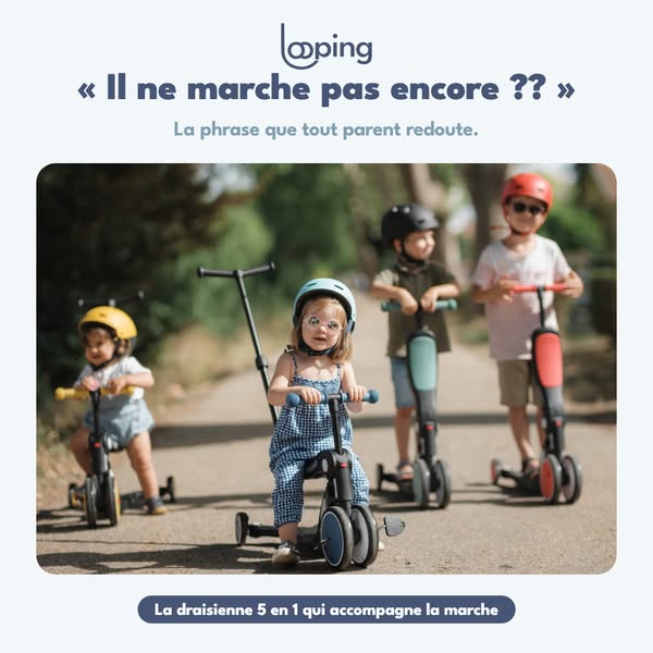 La draisienne qui accompagne ses premiers pas