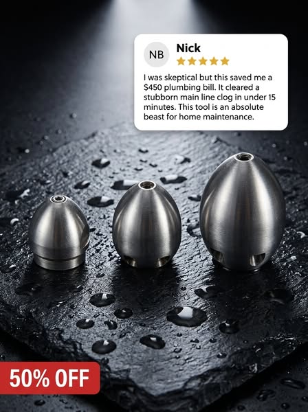 Sewer Jetter Rat Head Nozzle