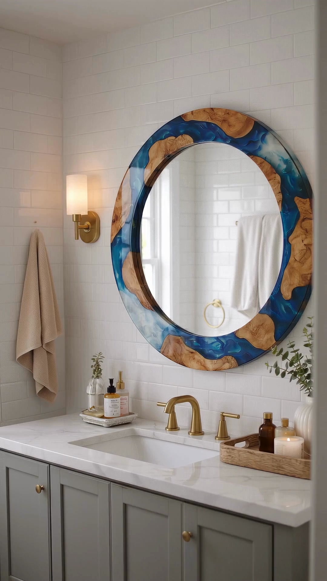 Ocean Inspired Handmade Mirror