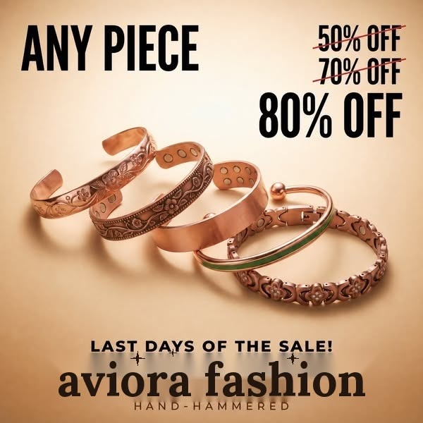 99.9% Pure Copper Jewelry
