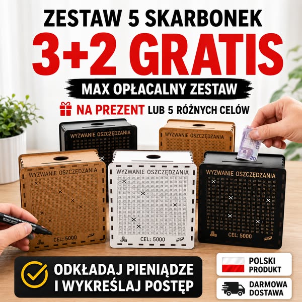 5 skarbonek w cenie 3